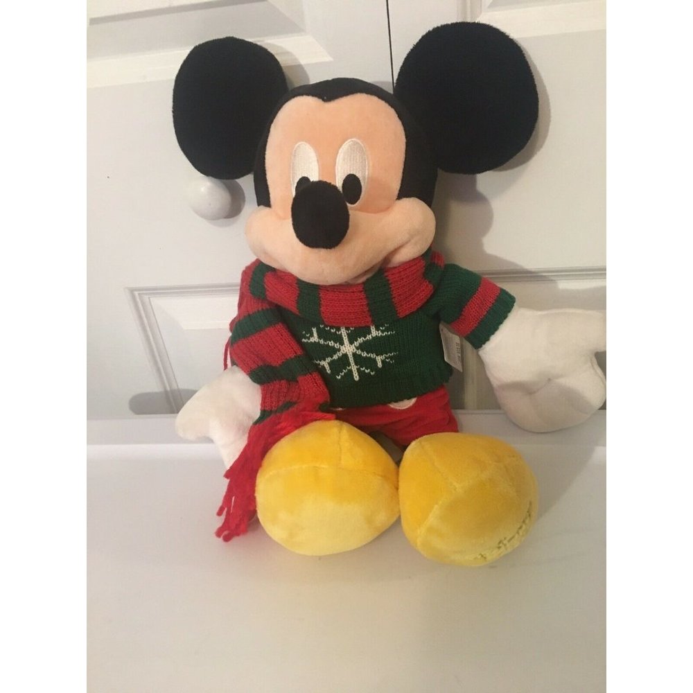 Vintage New Walt Disney Store 2009 HOLIDAY CHRISTMAS MICKEY MOUSE 18" Plush‎ NWT